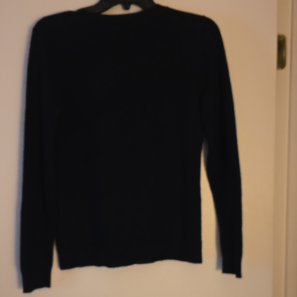 Charter Club Cashmere Black V-Neck Sweater - Picture 3 of 3